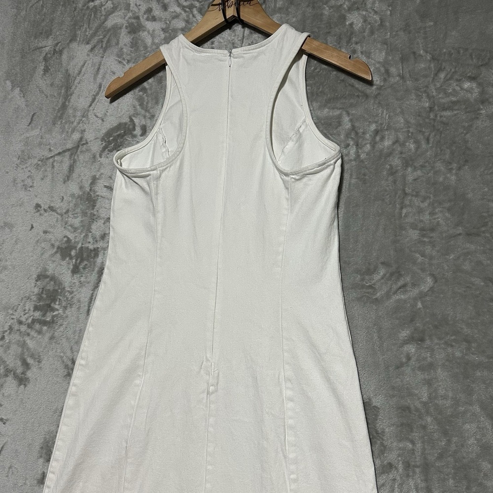 Vintage Laundry by Shelli Segal White Denim Maxi Dress Womens 6 Coastal Cowgirl - Picture 12 of 15